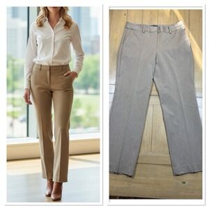 Talbots Barely Boot Curvy Dress Pants Womens 6P Camel Career Workwear Trousers